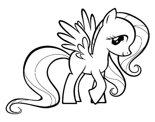 600x473 My Little Pony Fluttershy Coloring Pages