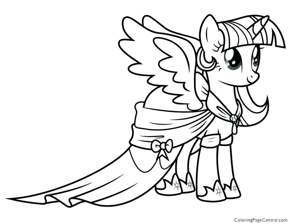 970x750 Pony Coloring Pages Coloring Pages Twilight Sparkle Large Size