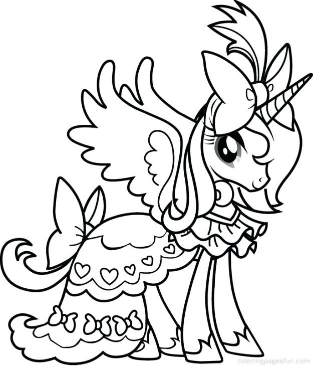 625x730 Pony Color Pages Princess Cadence From My Little Pony Coloring