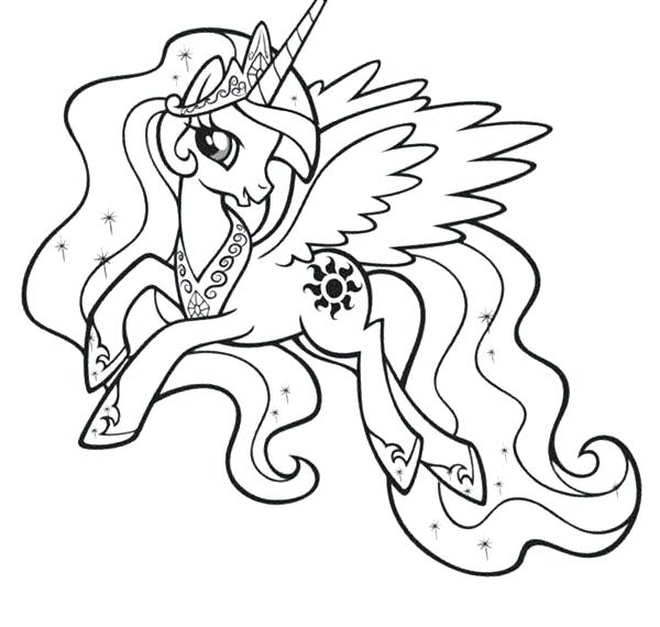600x570 Princess Pony Coloring Pages My Little Pony Coloring Page Princess