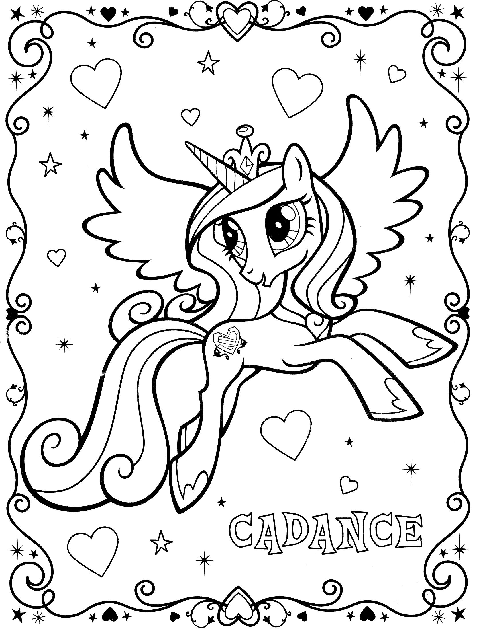 1700x2200 Printable My Little Pony Free Coloring Free Coloring Pages Download