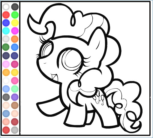 510x461 My Little Pony Coloring Pages Pinkie Pie