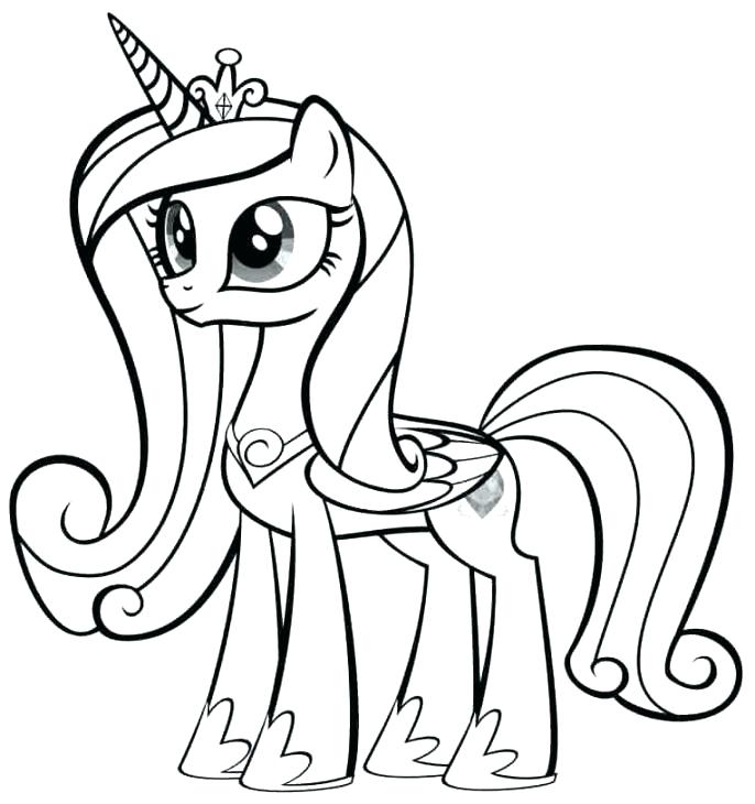 686x730 Princess Cadence My Little Pony Coloring Page