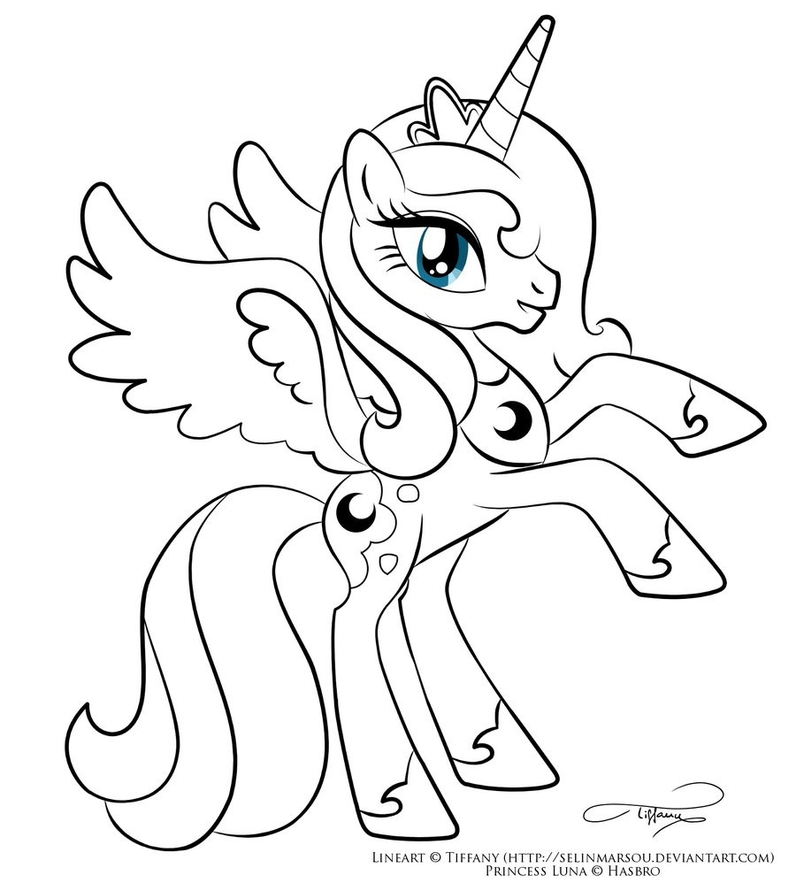 900x998 My Little Pony Coloring Pages Princess Luna Filly Free Sheets