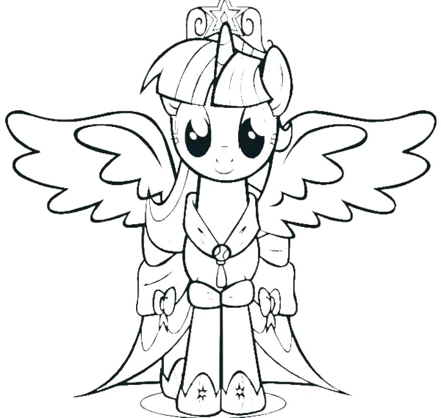 878x833 My Little Pony Coloring Pages Twilight Sparkle And Friends