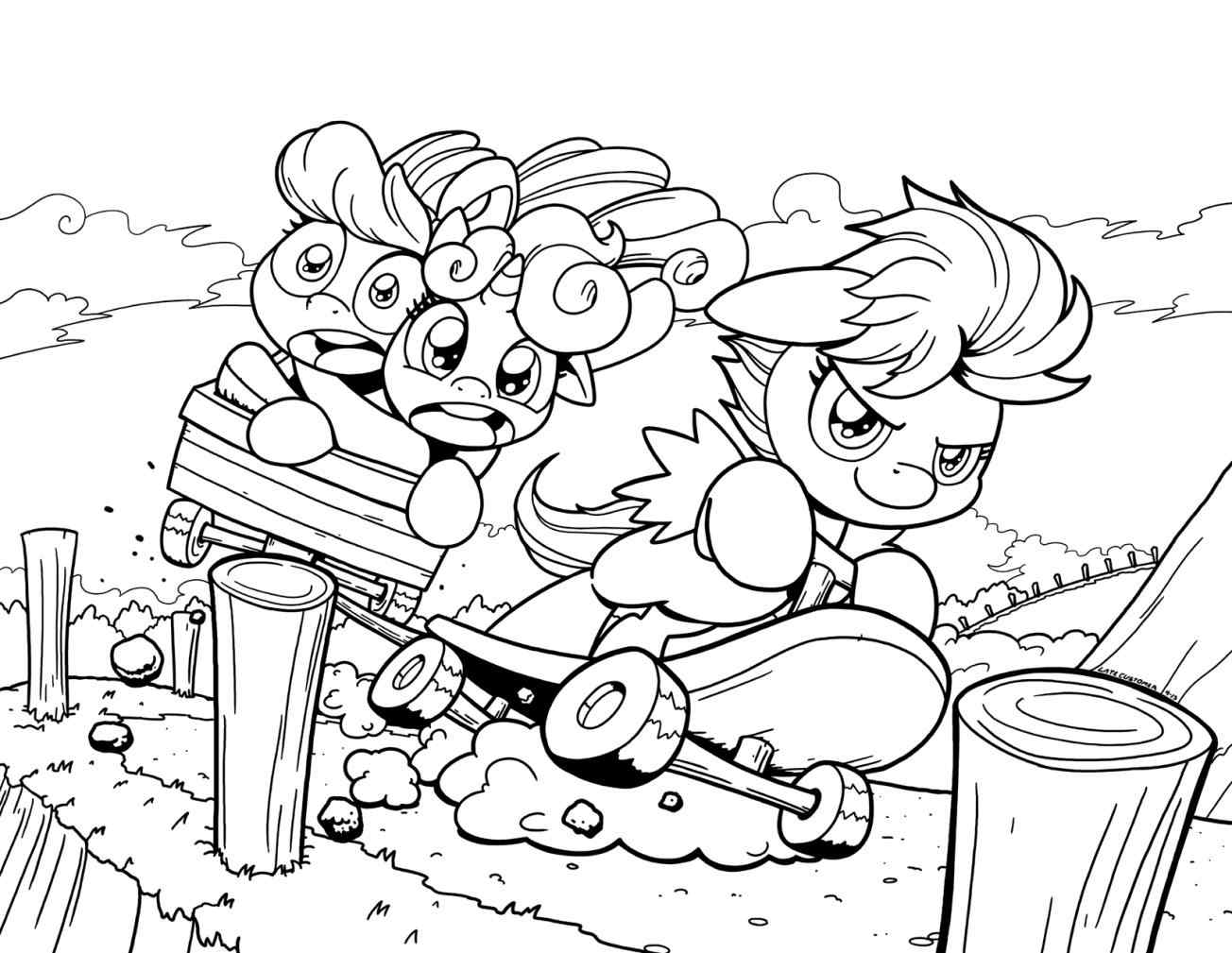 1304x1009 My Little Pony Cutie Mark Crusaders Coloring Pages