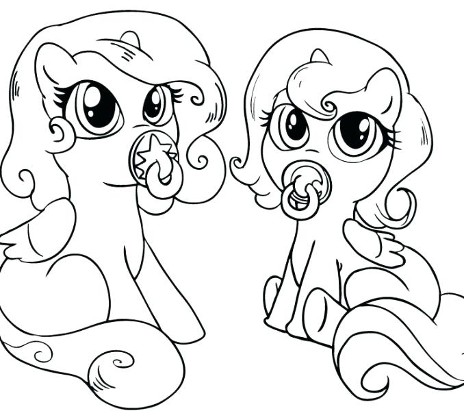678x600 My Little Pony Cutie Mark Crusaders Coloring Pages Baby