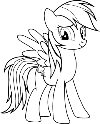 340x423 My Little Pony Rainbow Dash Coloring Pages Printable Coloring My