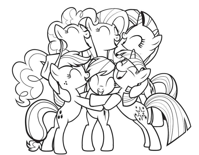839x657 Kids Under My Little Pony Coloring Pages