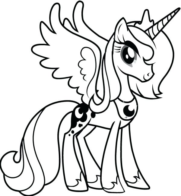 600x650 My Little Pony Friendship Is Magic Coloring Pages Online Magic