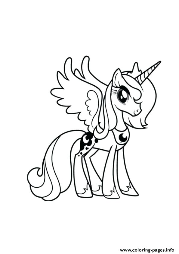 595x842 My Little Pony Coloring Pages Princess Luna Print A Princess My