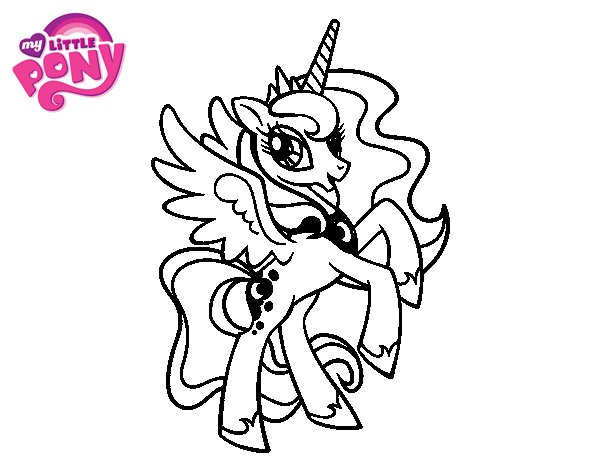 600x470 My Little Pony Princess Luna Coloring Pages