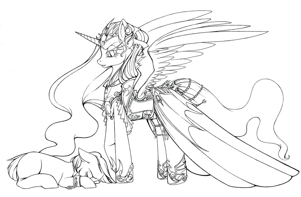 1024x671 Little Pony Nightmare Moon Coloring Pages