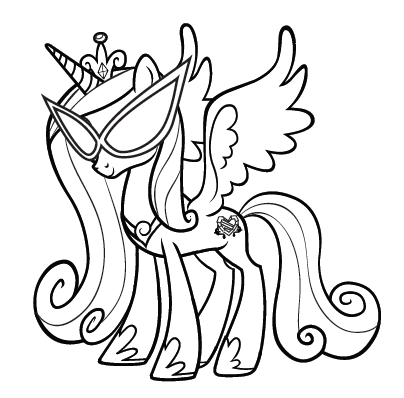 404x398 My Little Pony Princess Cadence Coloring Pages