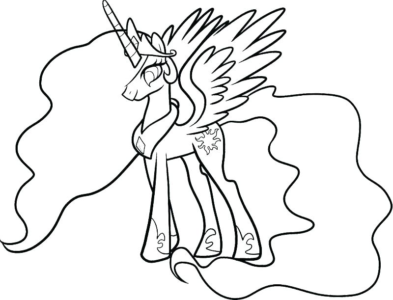 800x611 My Little Pony Princess Coloring Pages Epic My Little Pony