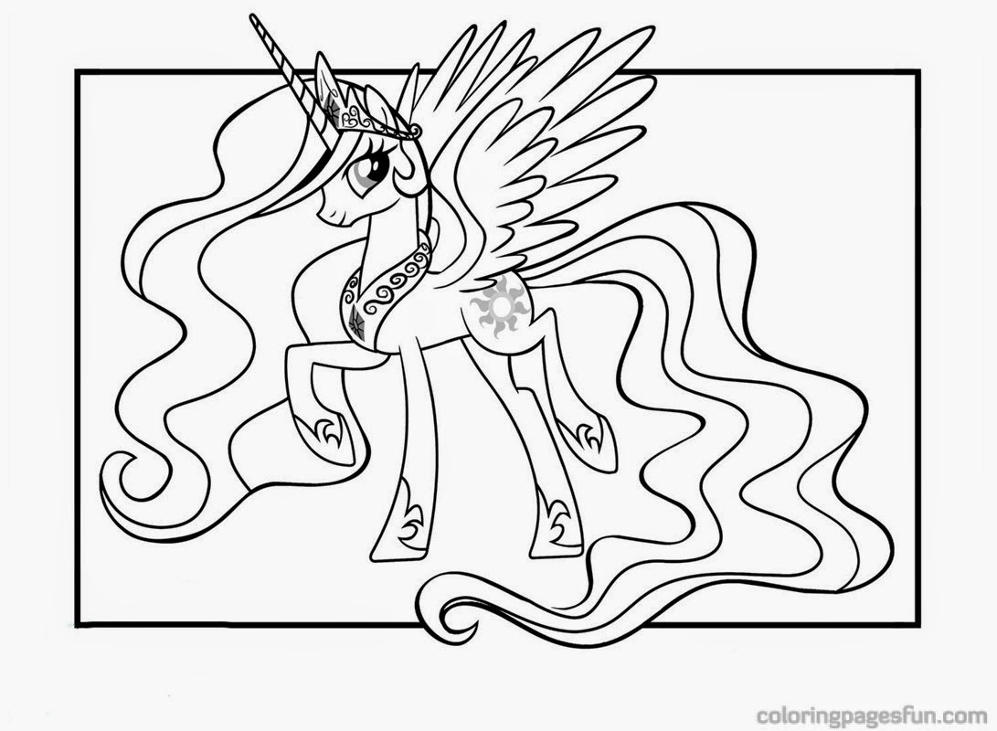 1091x800 My Little Pony Princess Celestia Coloring Pages
