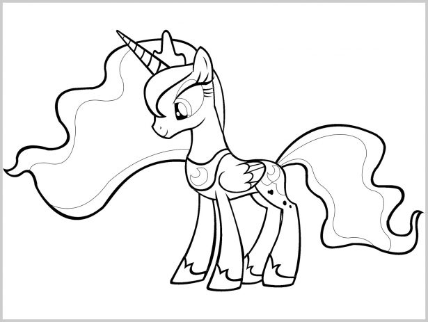 615x463 Coloring Page Princess Luna Awesome My Little Pony Princess