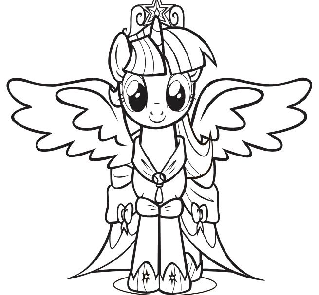 655x607 Print The Princess Twilight Sparkle Little Pony Coloring Pages