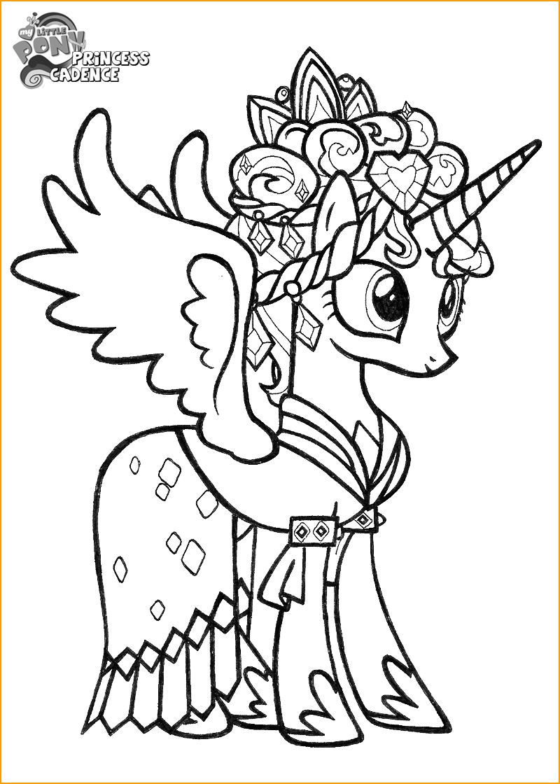 800x1120 My Little Pony Coloring Pages Princess Cadence Download