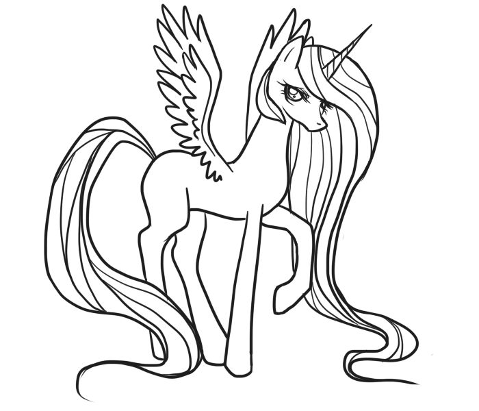 700x600 Coloring Pages Mlp Page