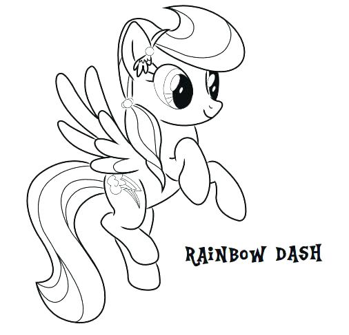 506x487 Coloring Page Of A Rainbow My Little Pony Rainbow Dash Coloring