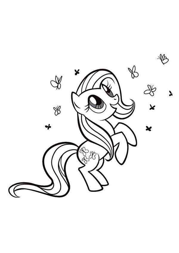 600x849 Rarity Playing With So Many Butterfly In My Little Pony Coloring