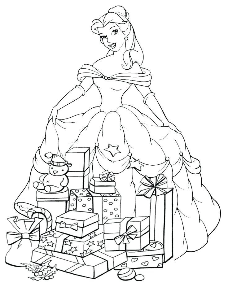 736x927 Belle Para Colorear Free Printable Disney Coloring Pages Christmas