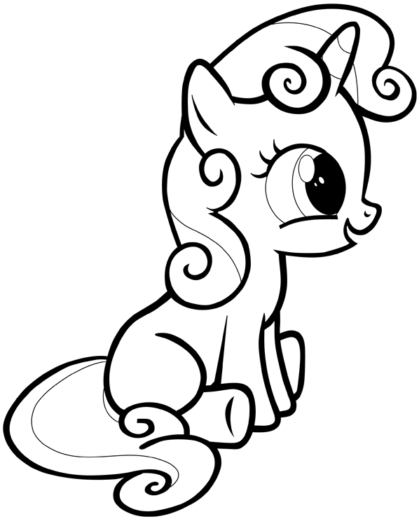 598x741 My Little Pony Sweetie Belle Coloring Pages