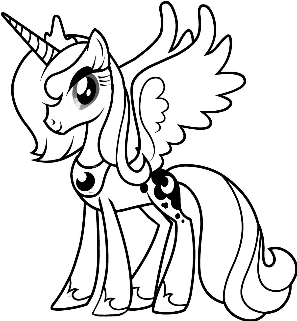 1200x1300 My Little Pony Unicorn Coloring Pages