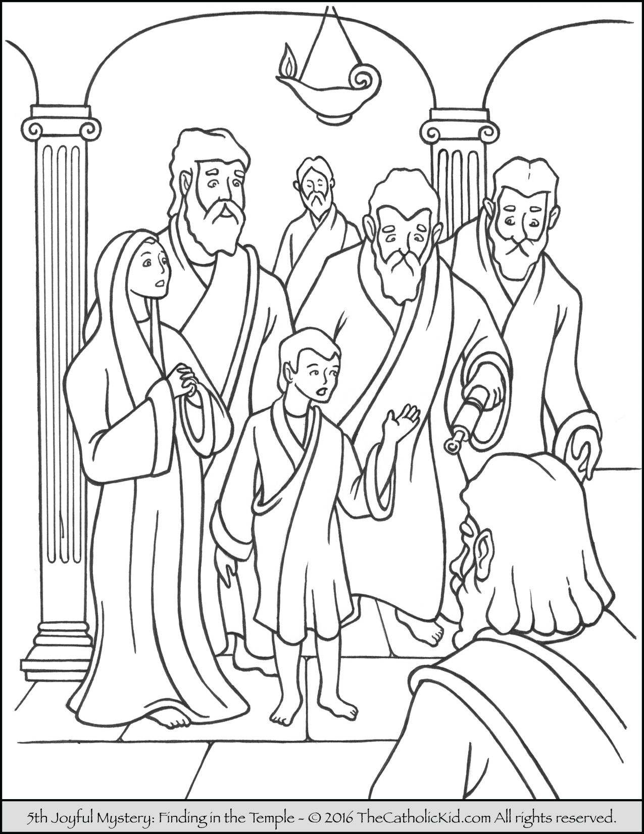 1275x1650 The Joyful Mystery Coloring Page