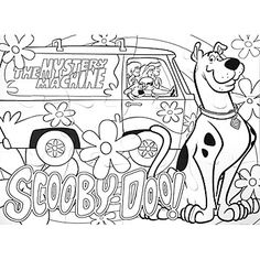 236x236 Scooby Doo Mystery Machine Van Coloring Page Cartoon