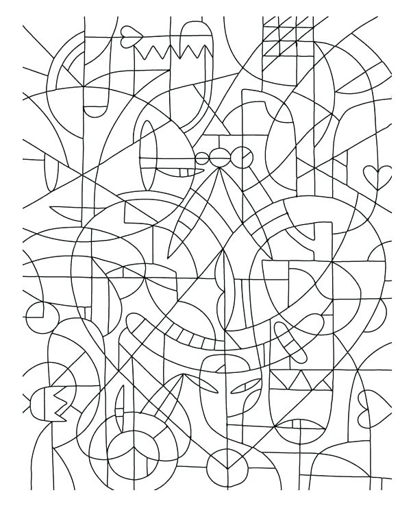 600x741 Mosaic Coloring Pages Mosaic Coloring Pages Abstract Mosaic