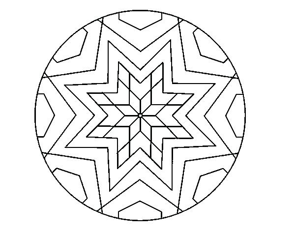 600x470 Mosaic Coloring Pages Mosaic Coloring Pages Also Mandala Star