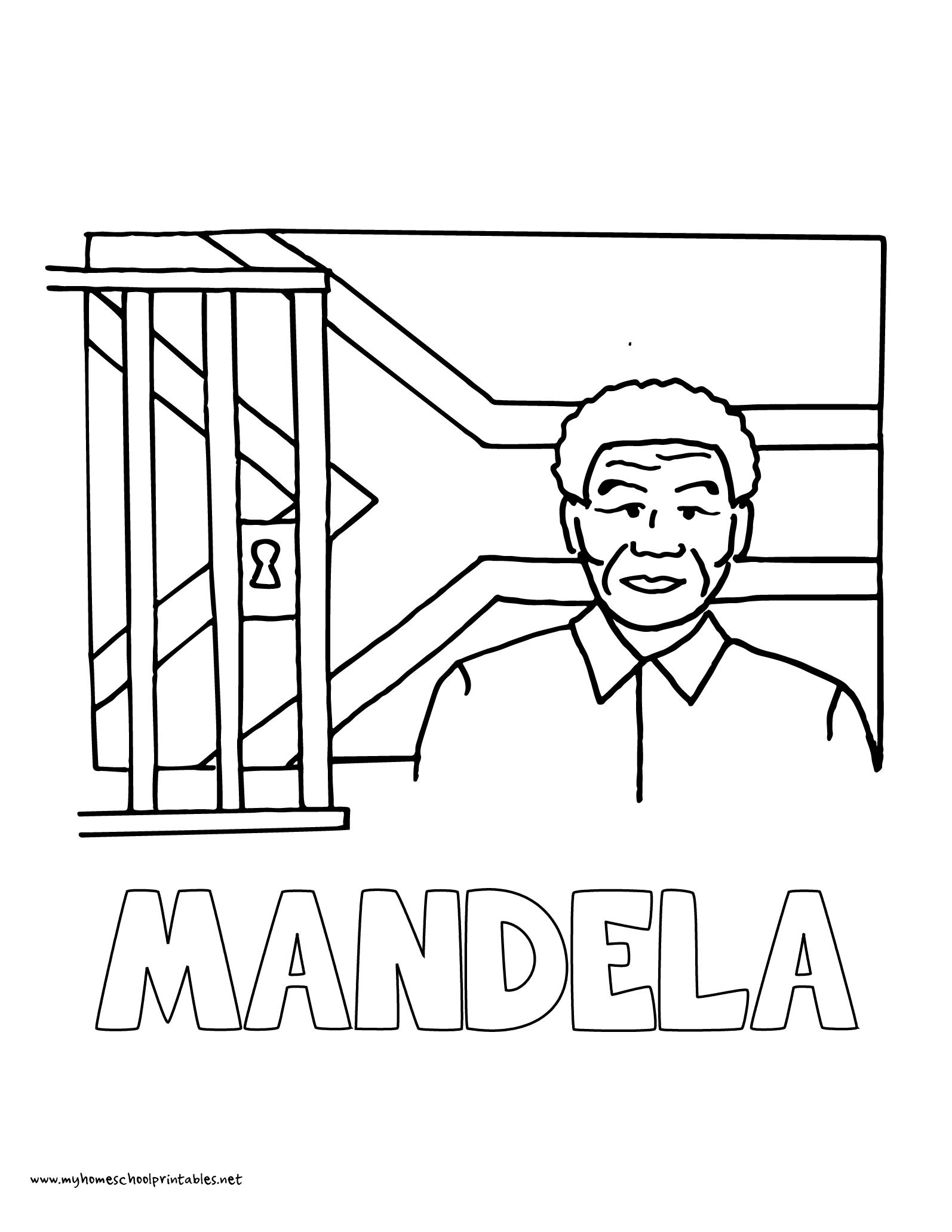 1594x2063 World History Coloring Pages Printables Nelson Mandela South