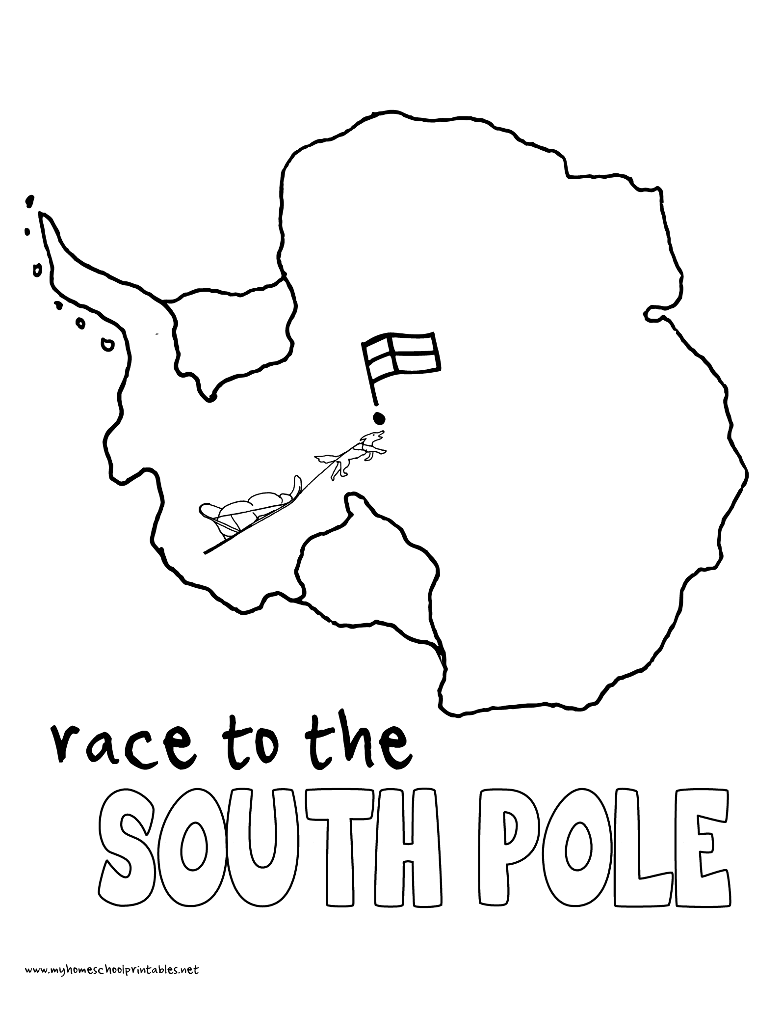 1594x2063 World History Coloring Pages Printables Race To The South Pole