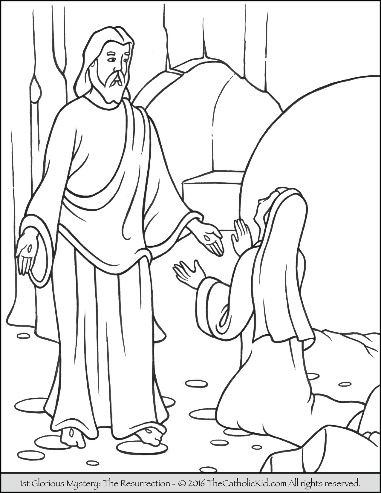 1275x1650 Glorious Mysteries Rosary Coloring Pages