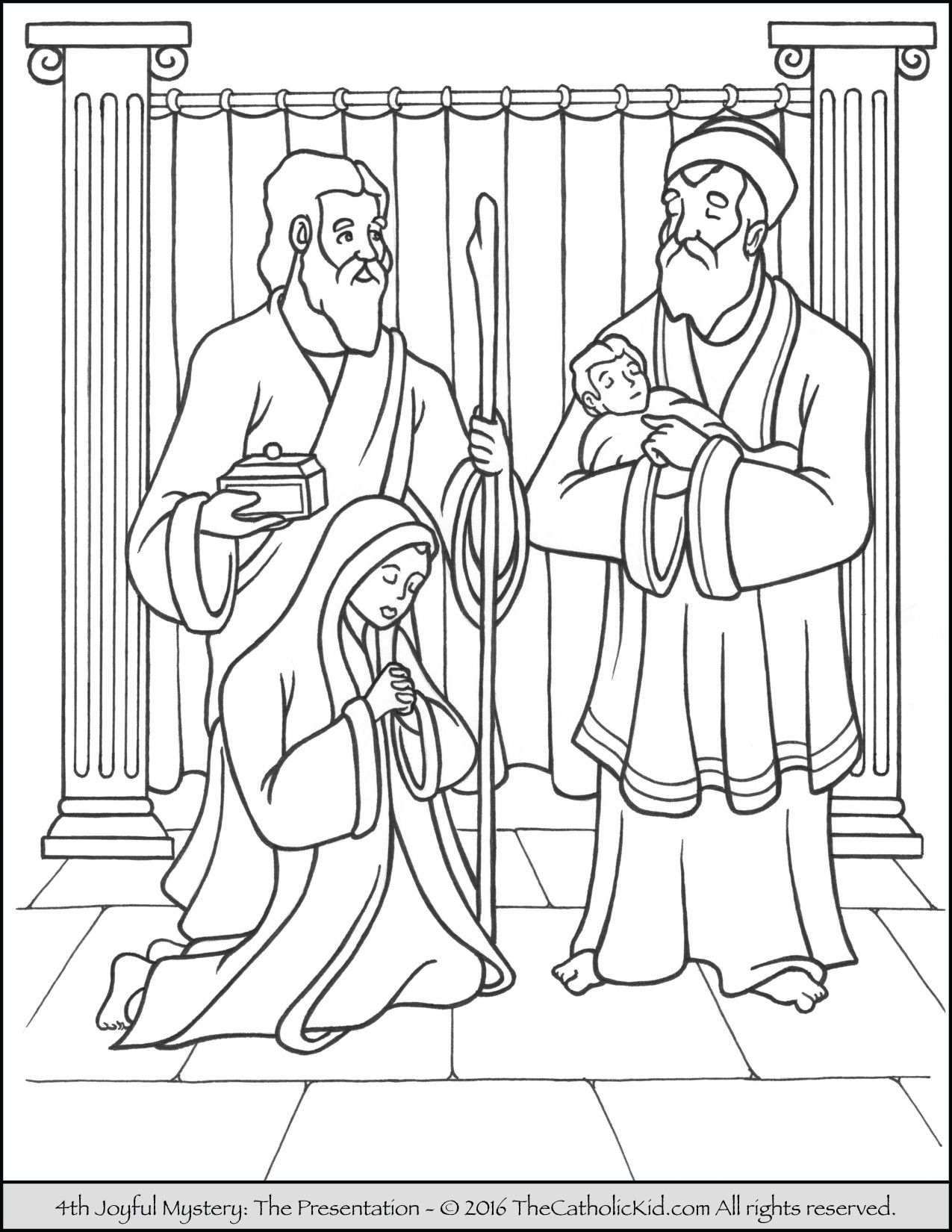 1275x1650 The Joyful Mystery Coloring Page