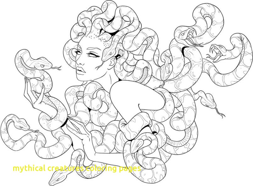 805x593 Mythical Creatures Coloring Pages