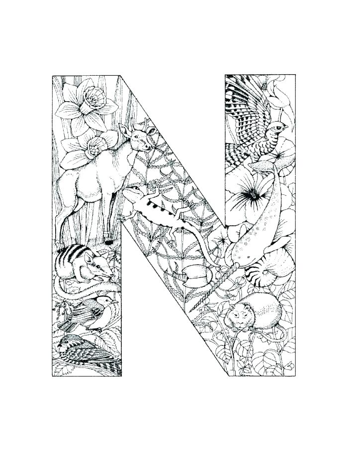 698x903 Letter N Coloring Pages Letter N Coloring Letter N Coloring Page
