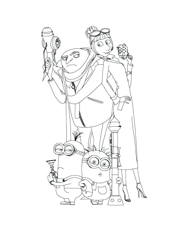 596x771 Minion Coloring Page Despicable Me Evil Minion Coloring Pages