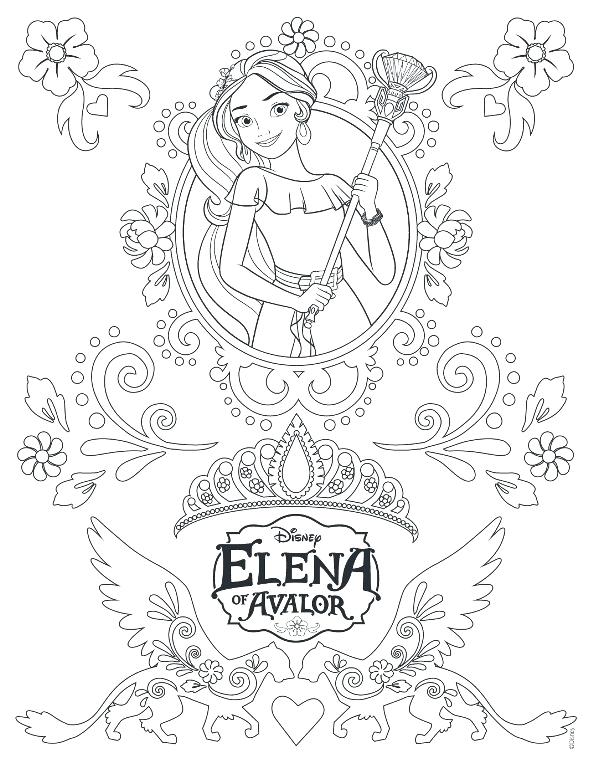 593x768 Princess Elena Coloring Page Icontent