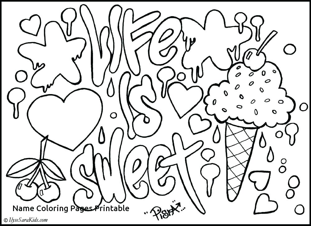 1000x728 Coloring Pages With Names