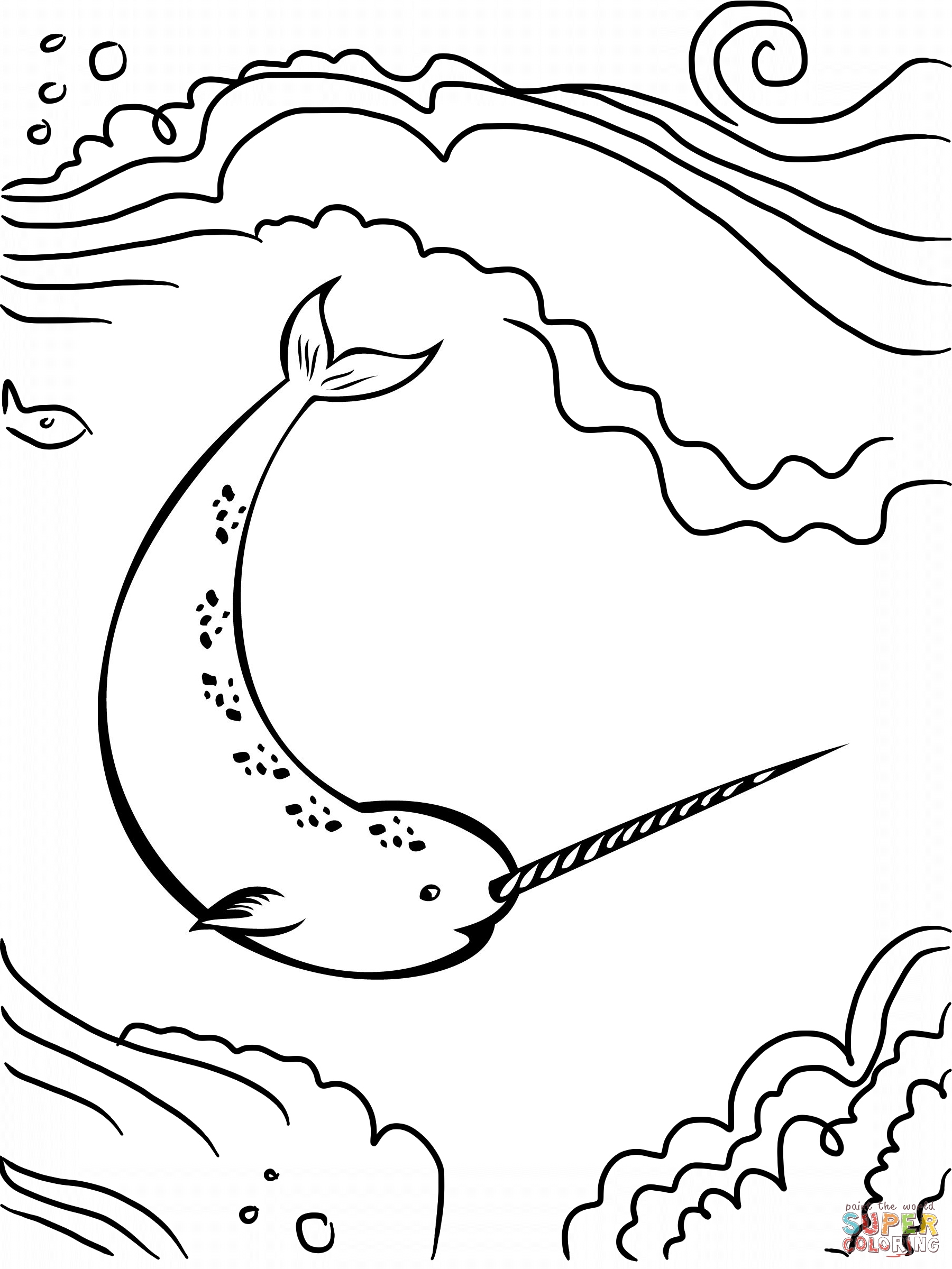 1800x2400 Narwhal Coloring Page Awesome Moved Permanently Kids