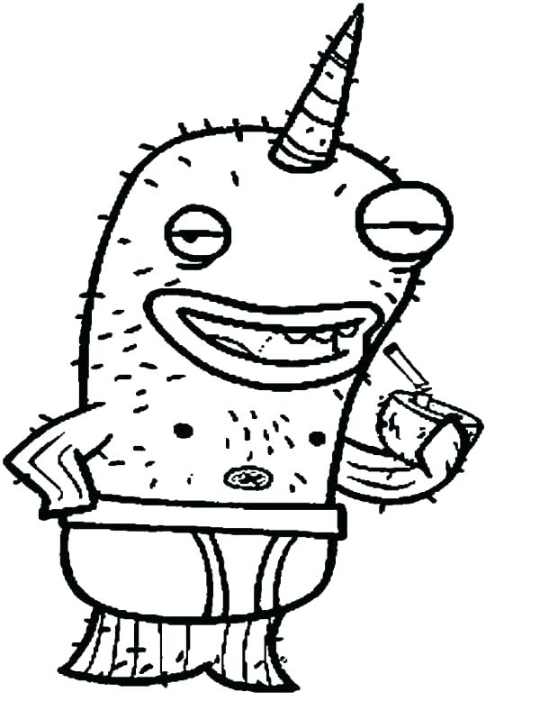 600x788 Narwhal Coloring Page Narwhal Coloring Page Narwhal Coloring Page