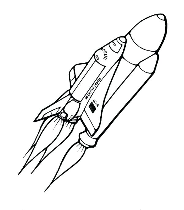600x683 Space Shuttle Coloring Page Discovery Space Shuttle Leaving Earths
