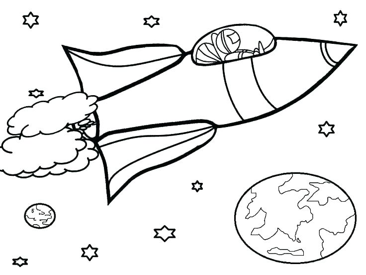 736x552 Space Shuttle Coloring Page