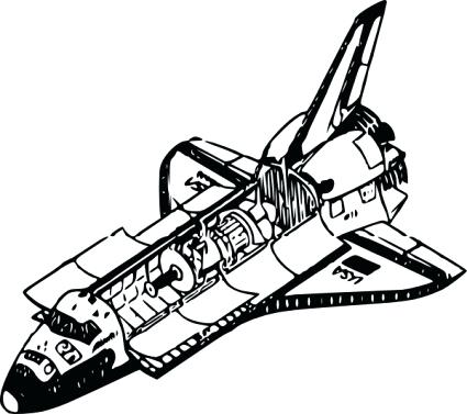 425x377 Space Shuttle Coloring