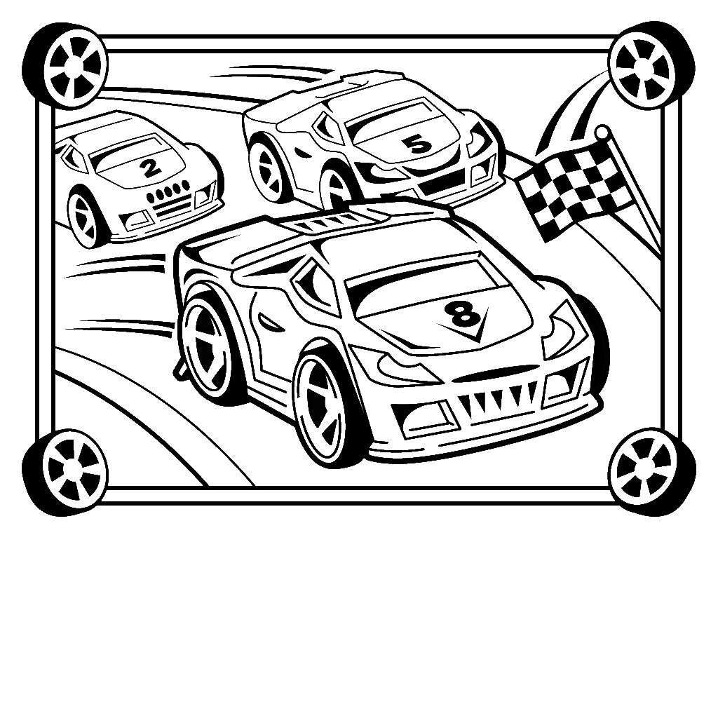 1024x1024 Printable Full Force Race Car Coloring Pages Free Nascar Free