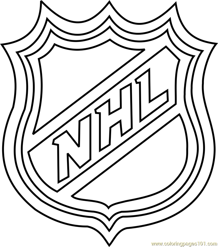706x800 Nhl Logo Coloring Page