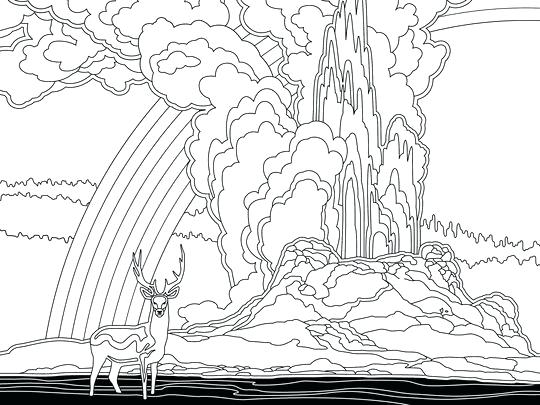 540x405 Yellowstone National Park Coloring Pages Coloring Page Online